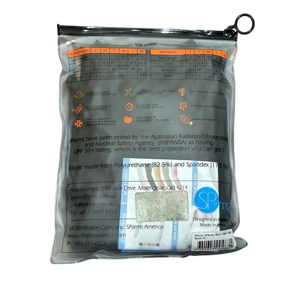 NWT SParm Sun Protection Body Warm for Men Black Size XL - Picture 9 of 9